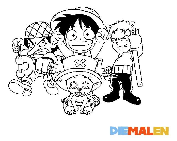 One Piece Ausmalbilder → DieMalen.com