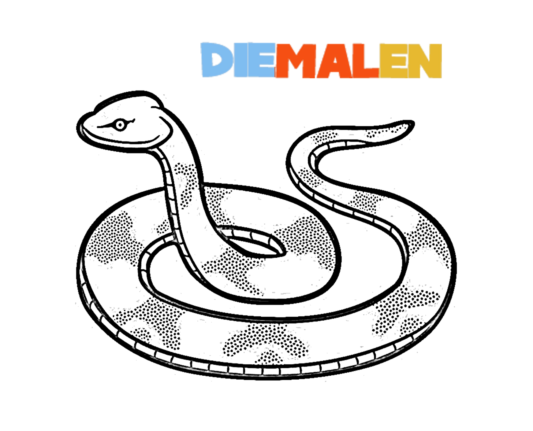 Schlange Ausmalbilder → DieMalen.com