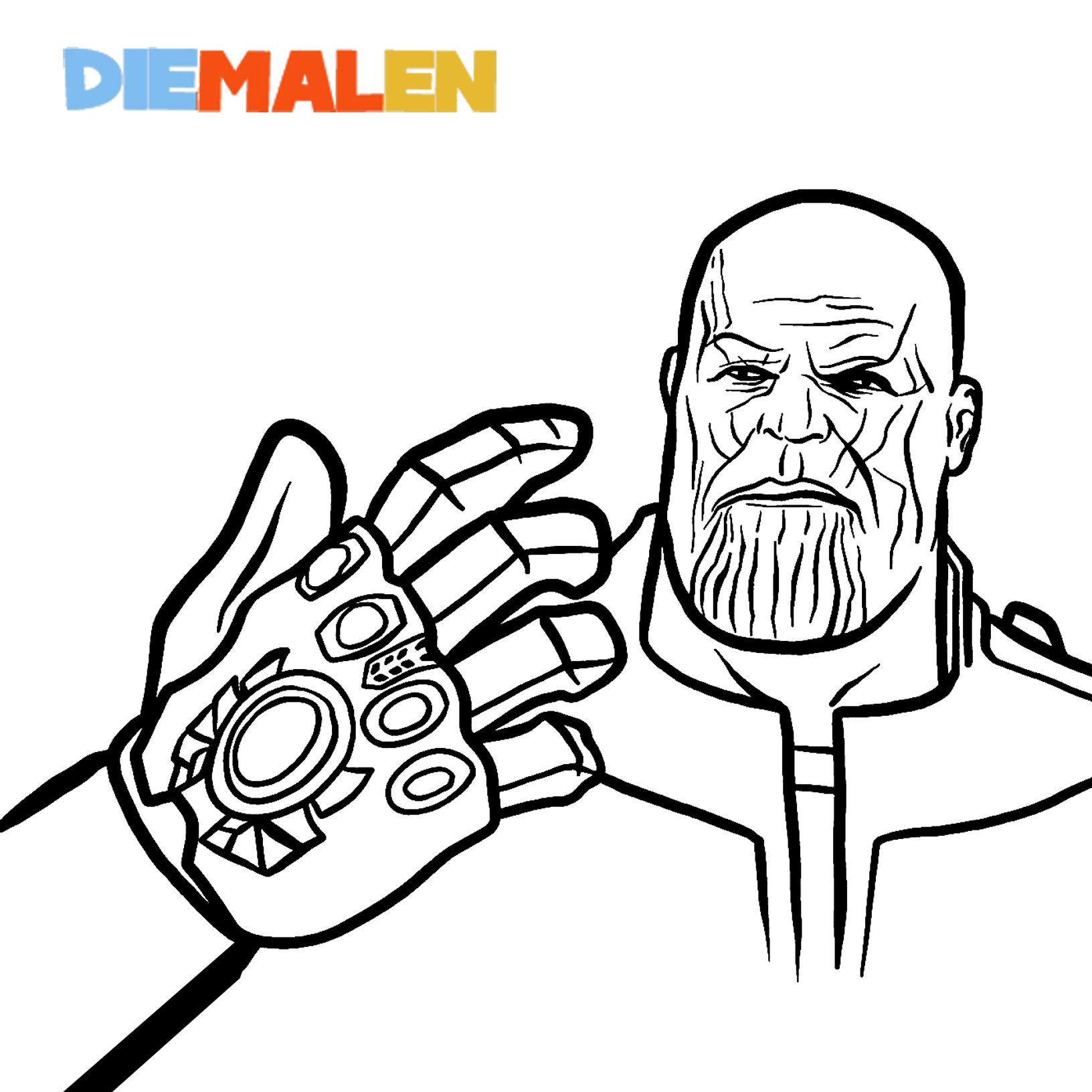 Thanos Ausmalbilder – Schlechter Charakter → DieMalen.com