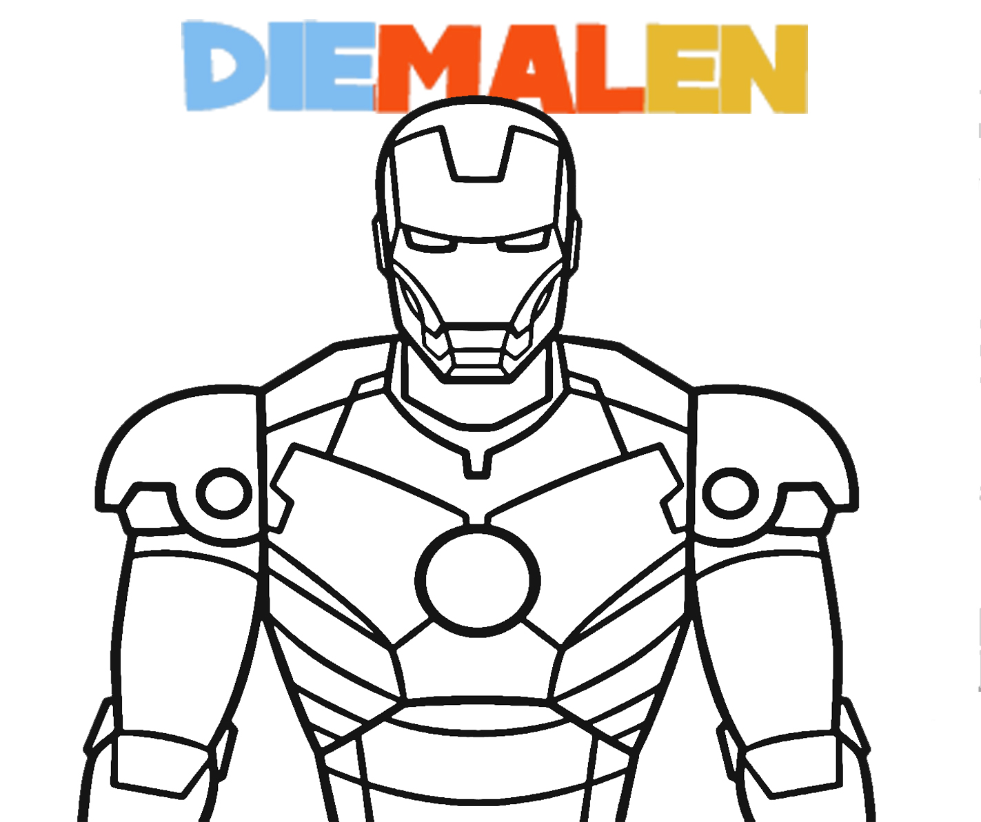 Iron Man Ausmalbilder zum Ausdrucken Kostenlos → DieMalen.com