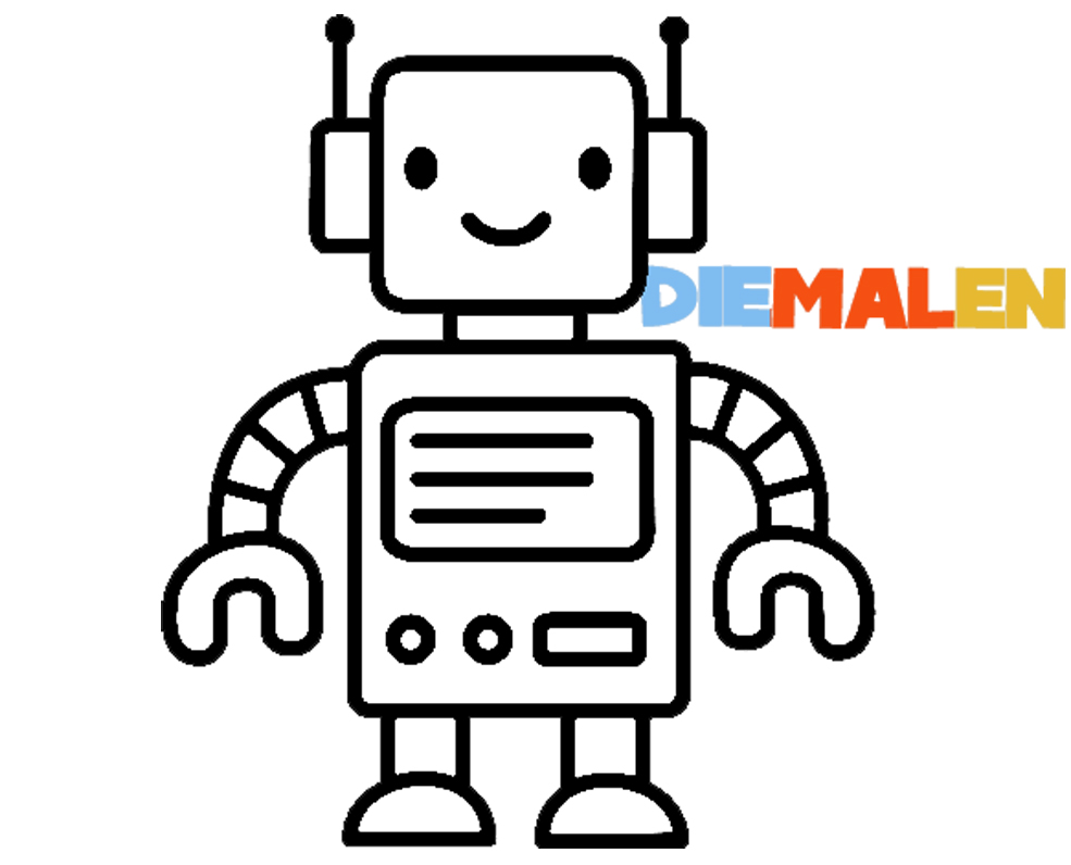 Haiku gasformig Positiv Ausmalbilder Roboter [PDF] zum Ausdrucken Kostenlos → DieMalen.com