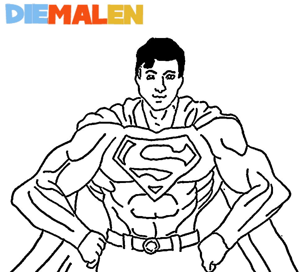 Ausmalbilder Superman [PDF] zum Ausdrucken Kostenlos → DieMalen.com