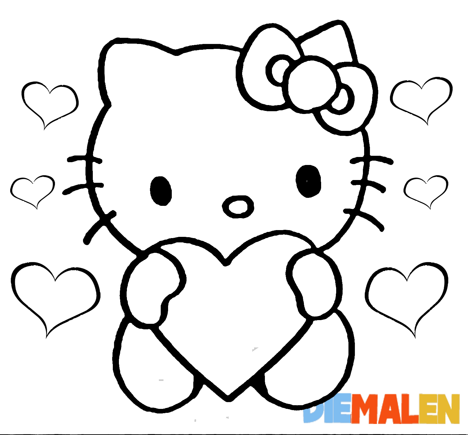 Ausmalbilder Hello Kitty [PDF] Kostenlos zum Ausdrucken → DieMalen.com