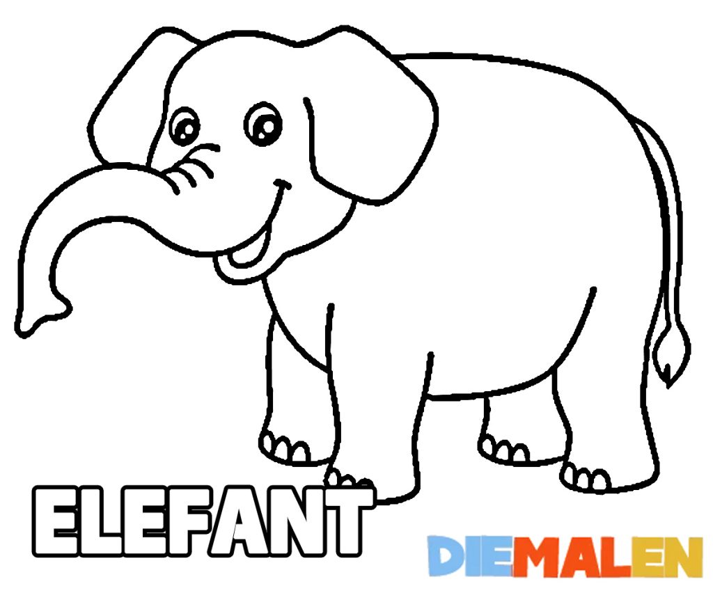 Ausmalbilder Elefant [PDF] Kostenlos zum Ausdrucken → DieMalen.com